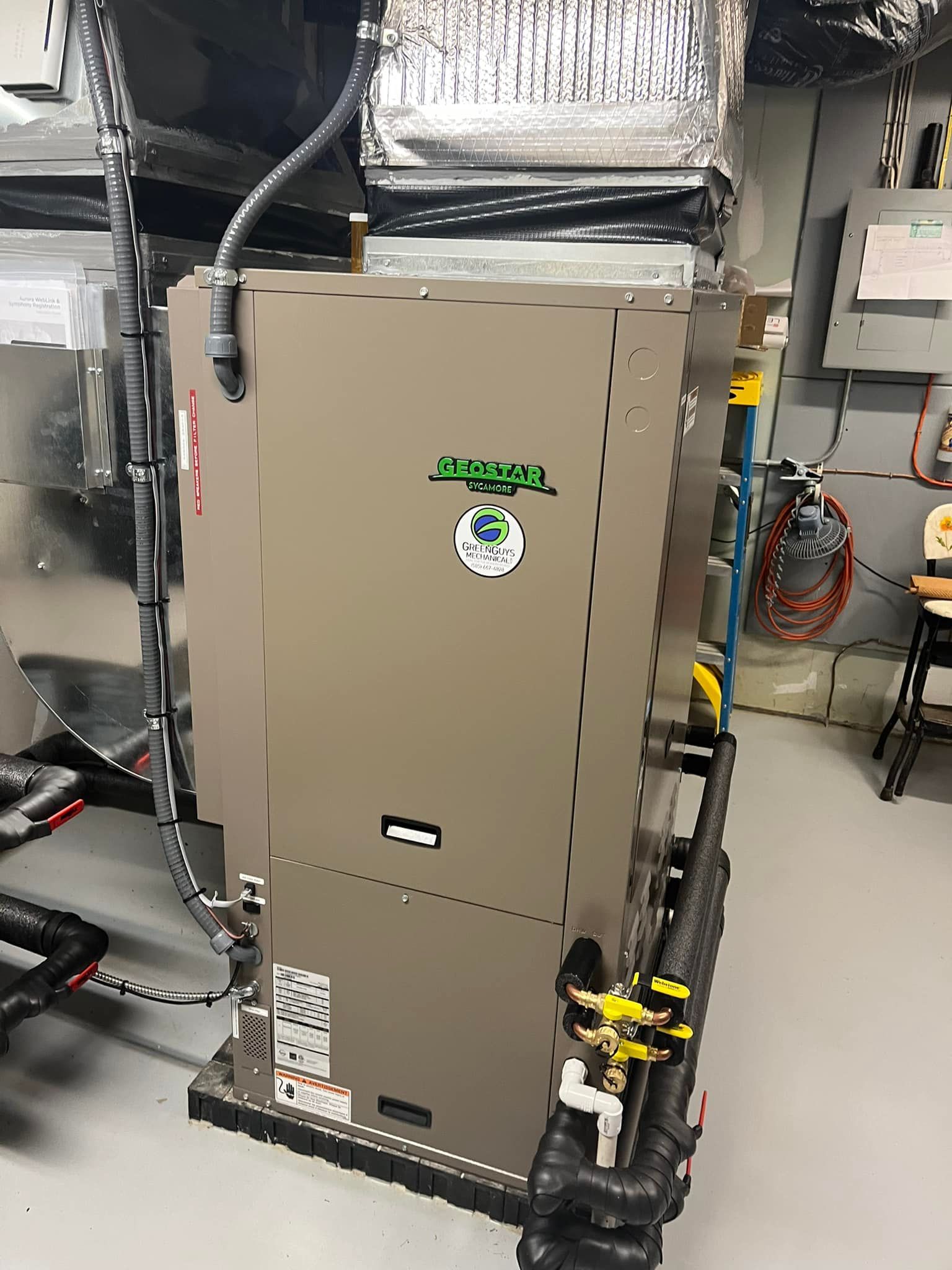 Indoor geothermal equipment